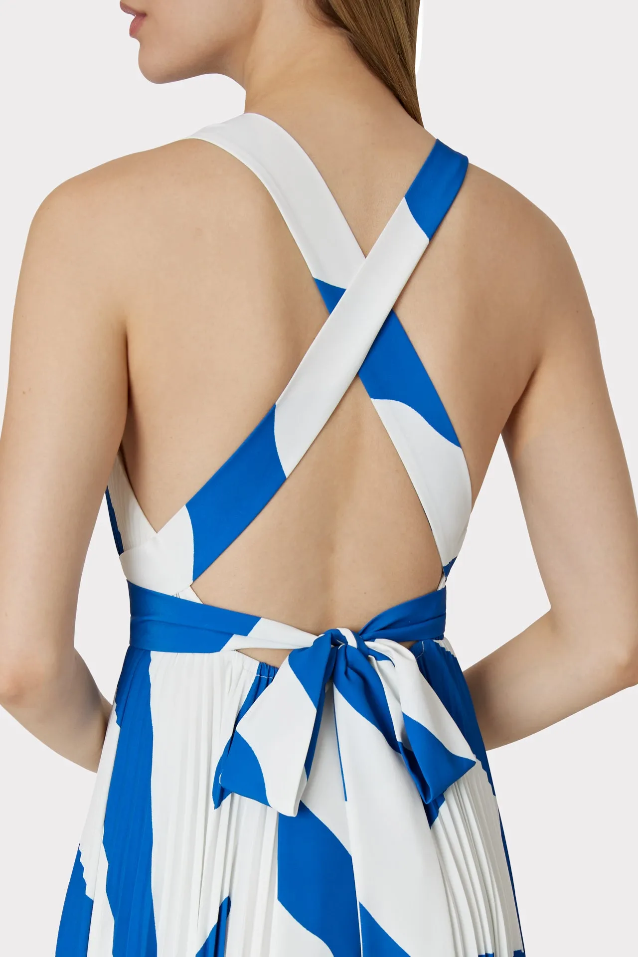 Oria Print Pleated Dress sold by Milly product image thumbnail 3