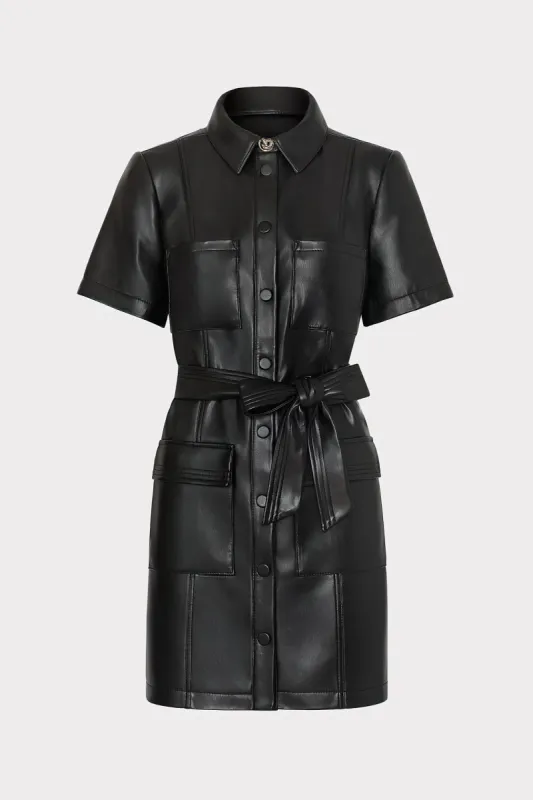 Haven Vegan Leather Mini Dress sold by Milly