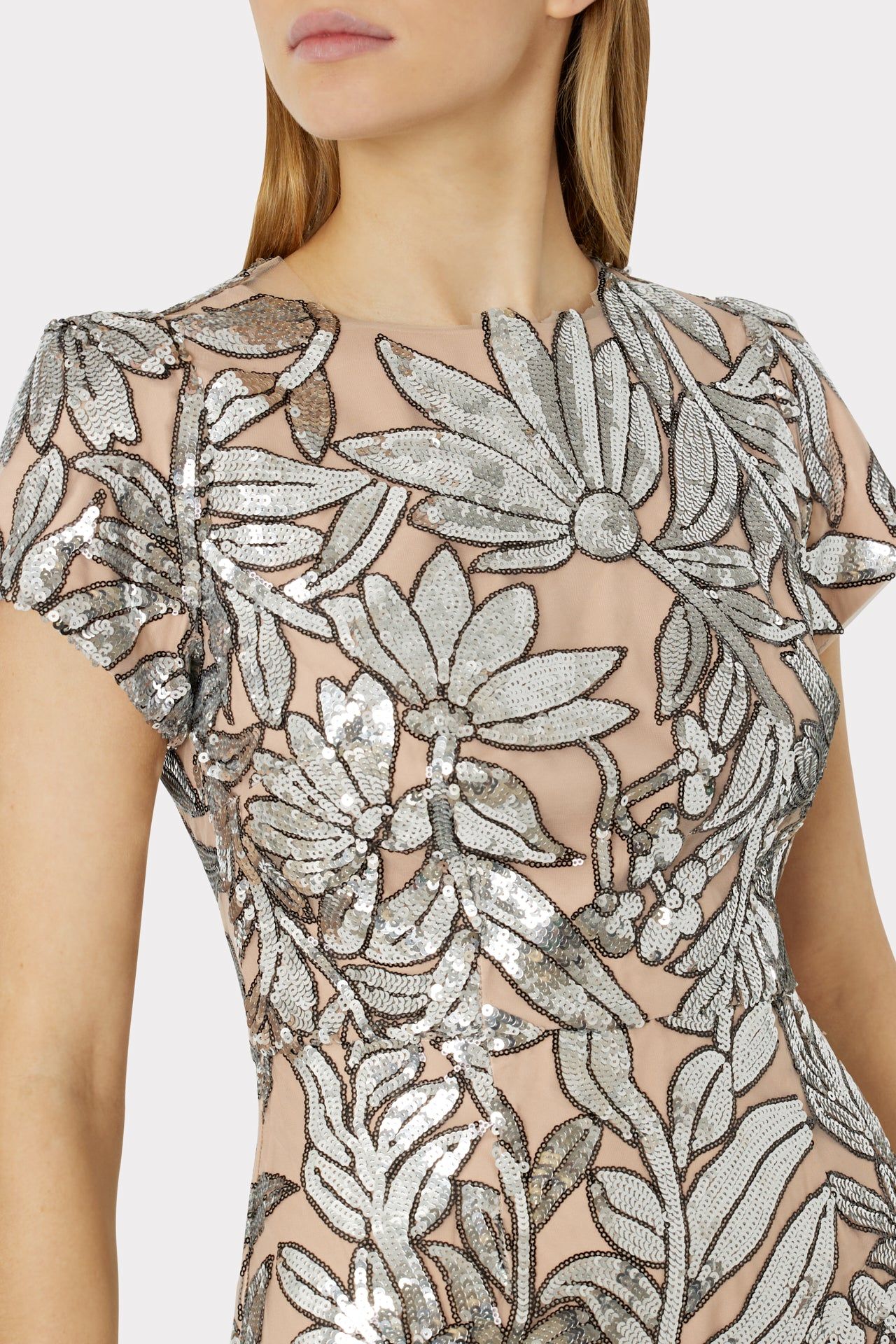 Kyla Sequin Lace Dress sold by Milly product image thumbnail 3