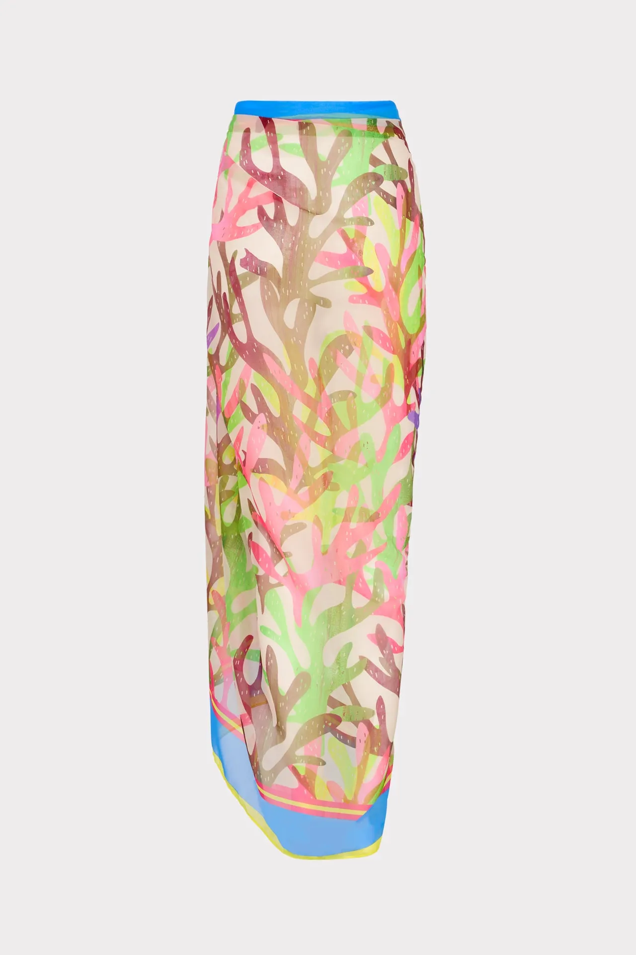 Watercolor Caribbean Coral Chiffon Sarong sold by Milly product image thumbnail 4
