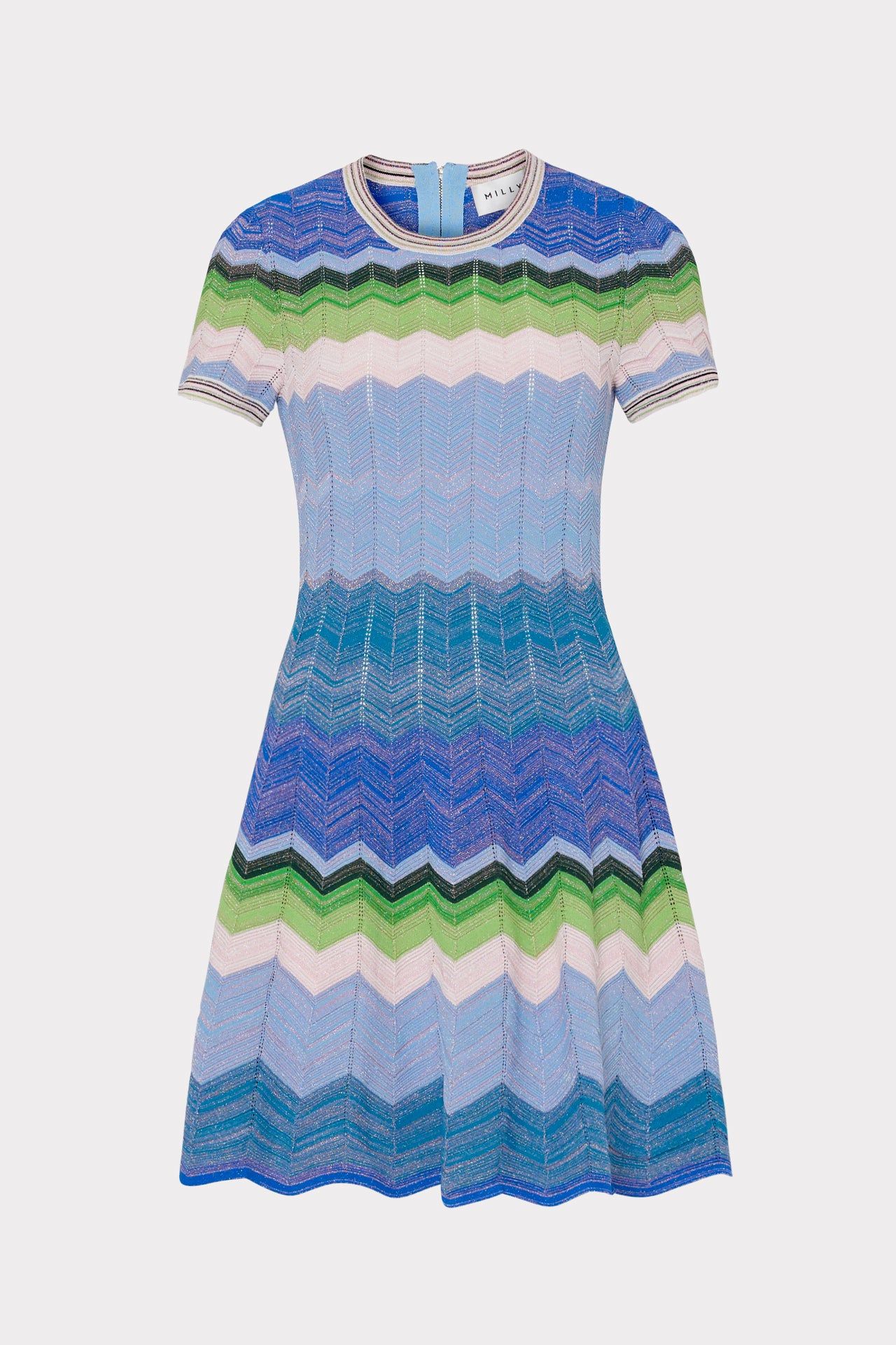 Zig Zag Stitch Flare Dress sold by Milly