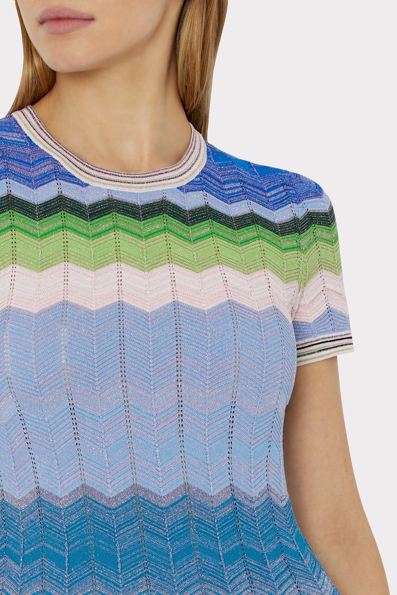 Zig Zag Stitch Flare Dress sold by Milly product image thumbnail 3