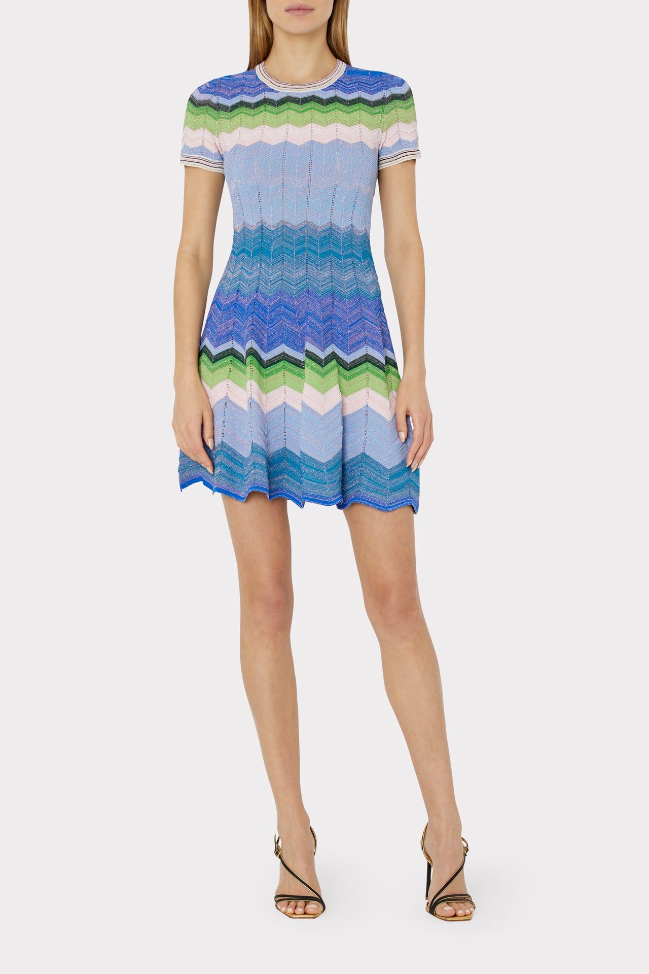 Zig Zag Stitch Flare Dress sold by Milly product image thumbnail 2