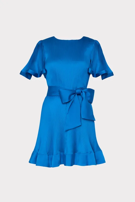 Lumi Satin Pleated Dress sold by Milly