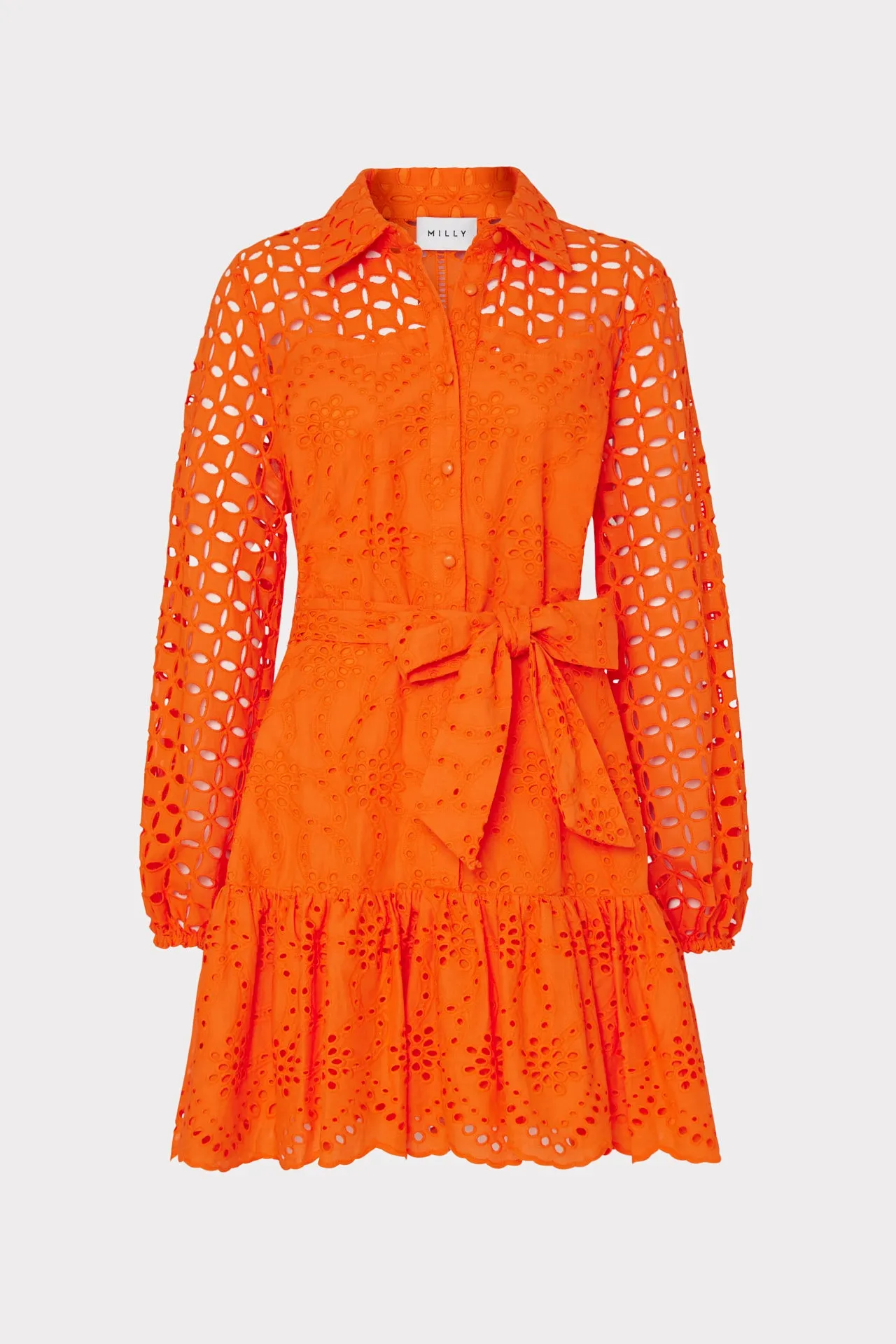 Nic Mixed Eyelet Dress sold by Milly