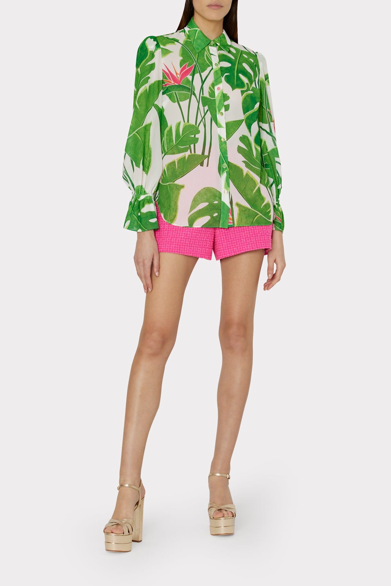 Lacey Paradise Palm Print Top sold by Milly product image thumbnail 2