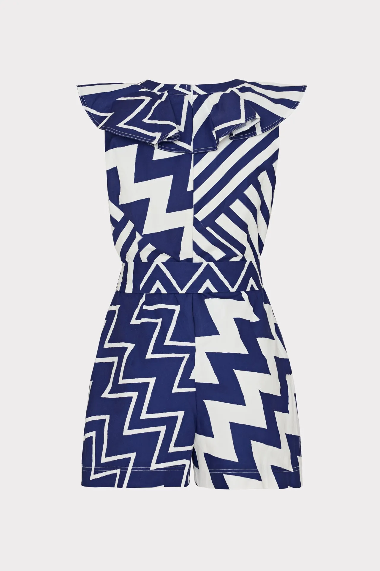 Darcy Printed Poplin Romper sold by Milly product image thumbnail 5