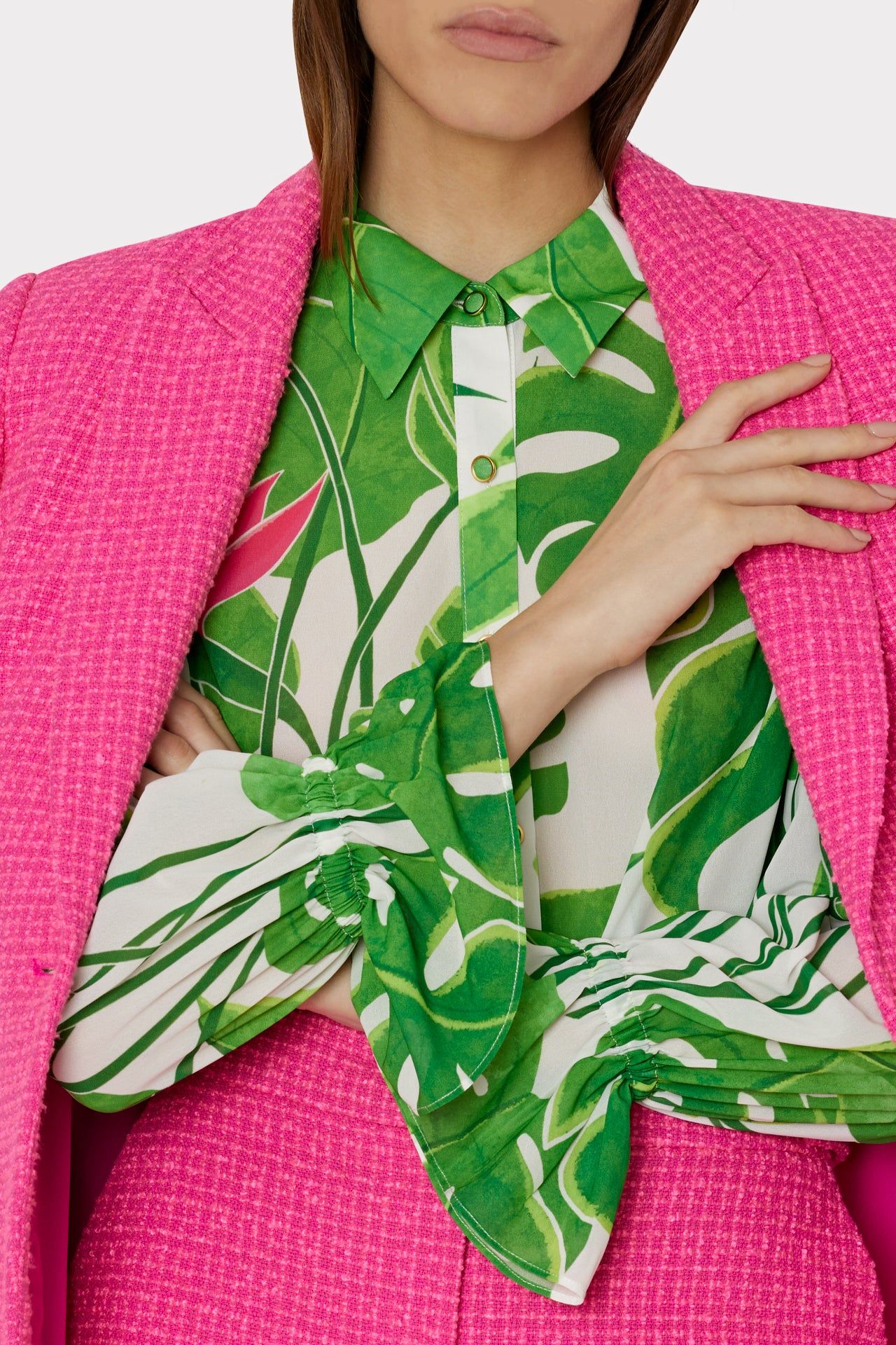 Lacey Paradise Palm Print Top sold by Milly product image thumbnail 3