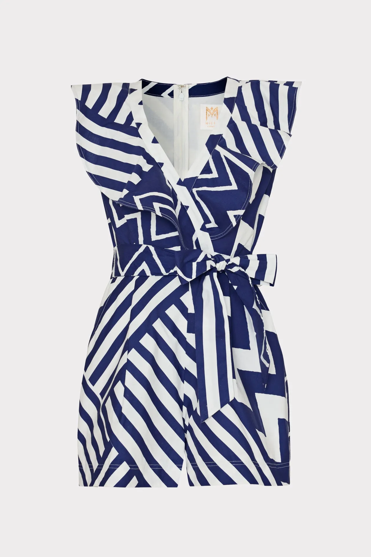 Darcy Printed Poplin Romper sold by Milly