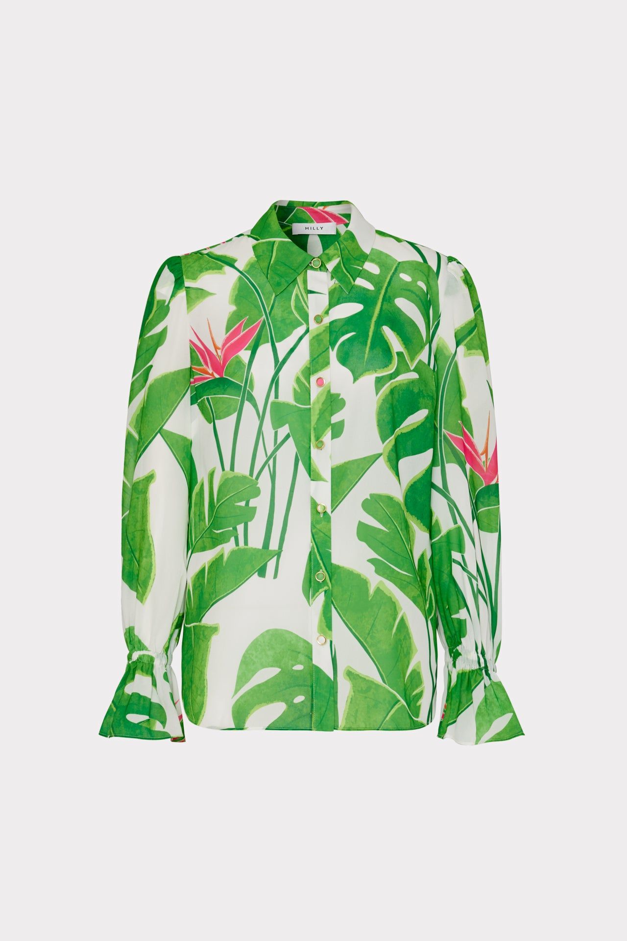 Lacey Paradise Palm Print Top sold by Milly