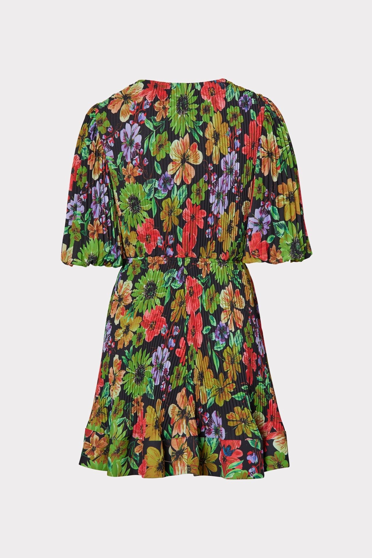 Elle Pleated Print Dress sold by Milly product image thumbnail 4