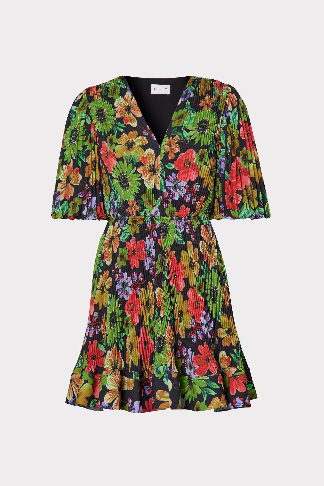 Elle Pleated Print Dress sold by Milly