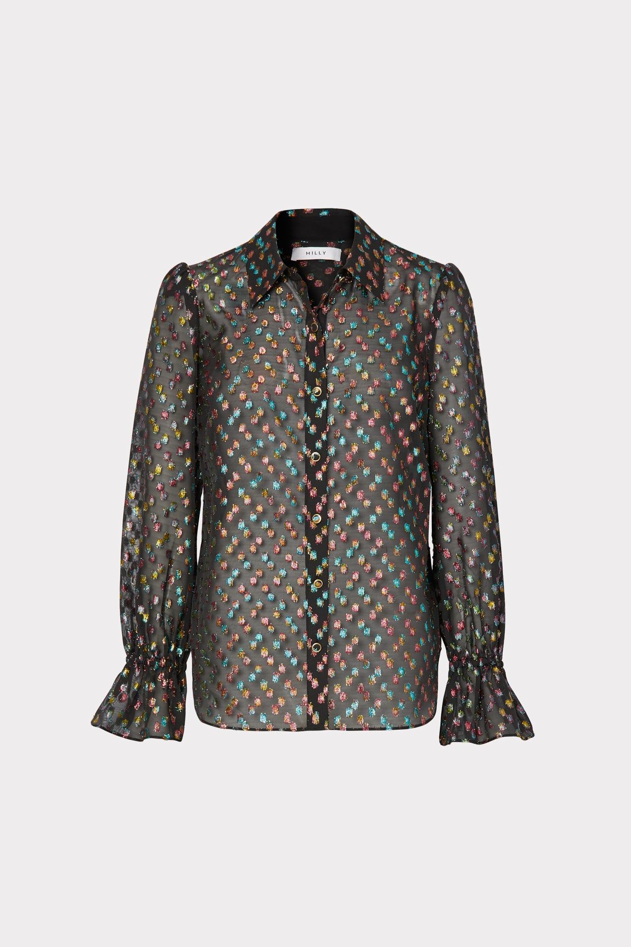 Lacey Confetti Dot Top sold by Milly