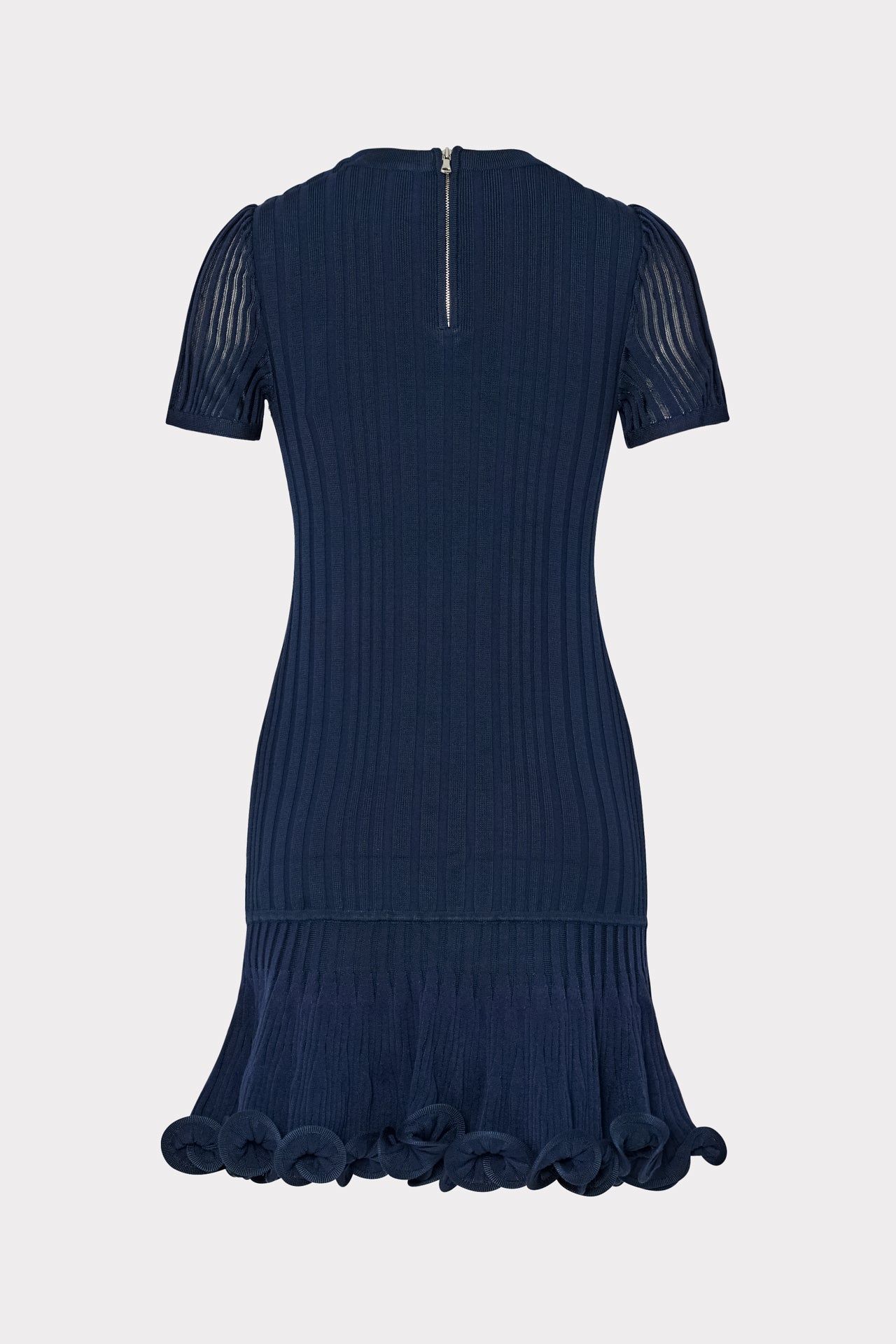 Short Sleeve Fit And Flare Rib Dress sold by Milly product image thumbnail 4