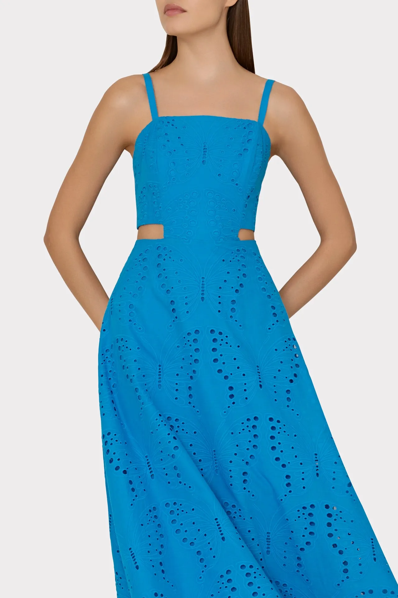 Crosby Butterfly Eyelet Maxi Dress sold by Milly product image thumbnail 3