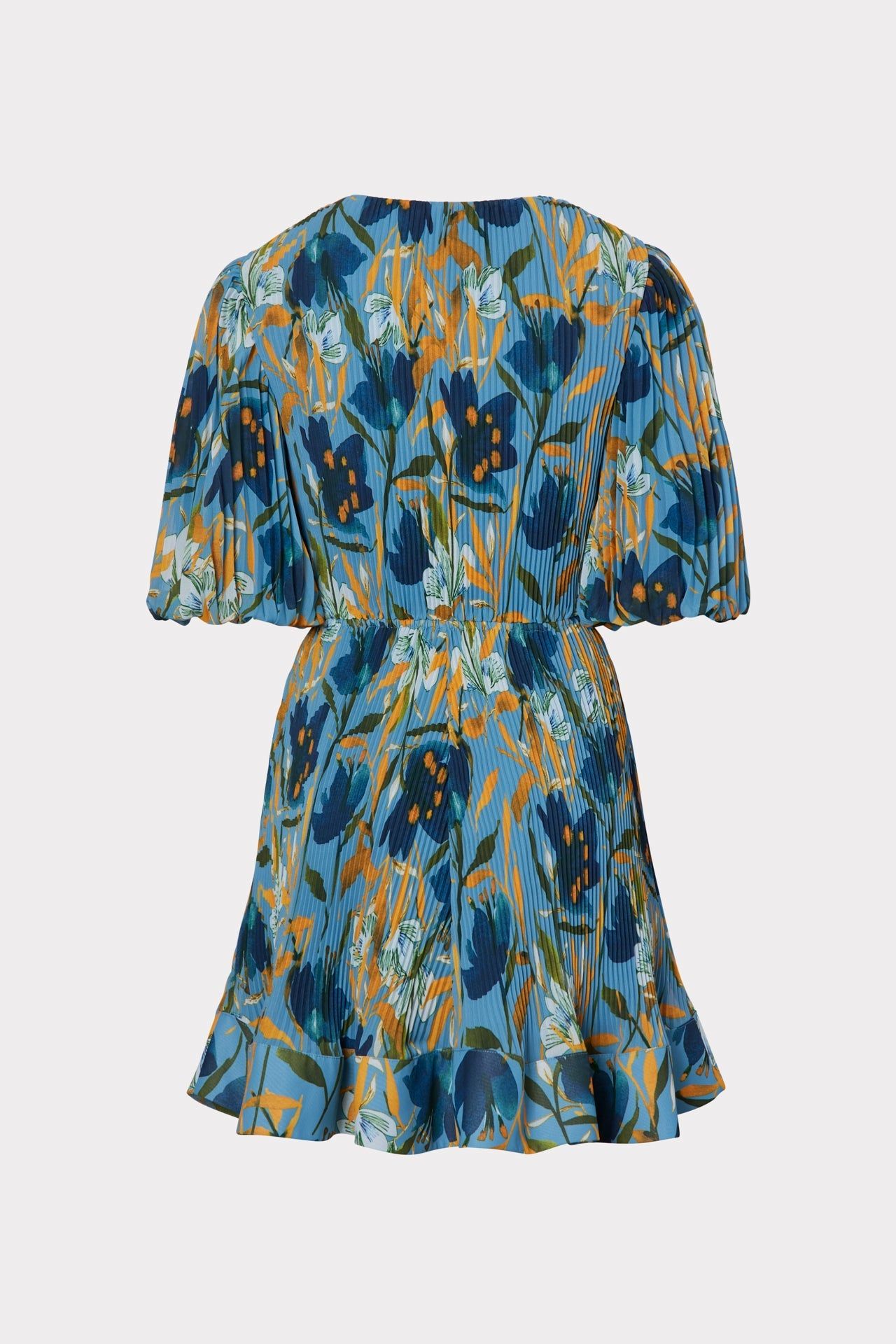 Elle Pleated Print Dress sold by Milly product image thumbnail 4