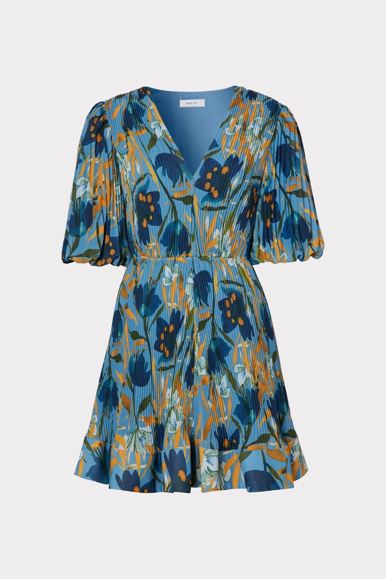 Elle Pleated Print Dress sold by Milly