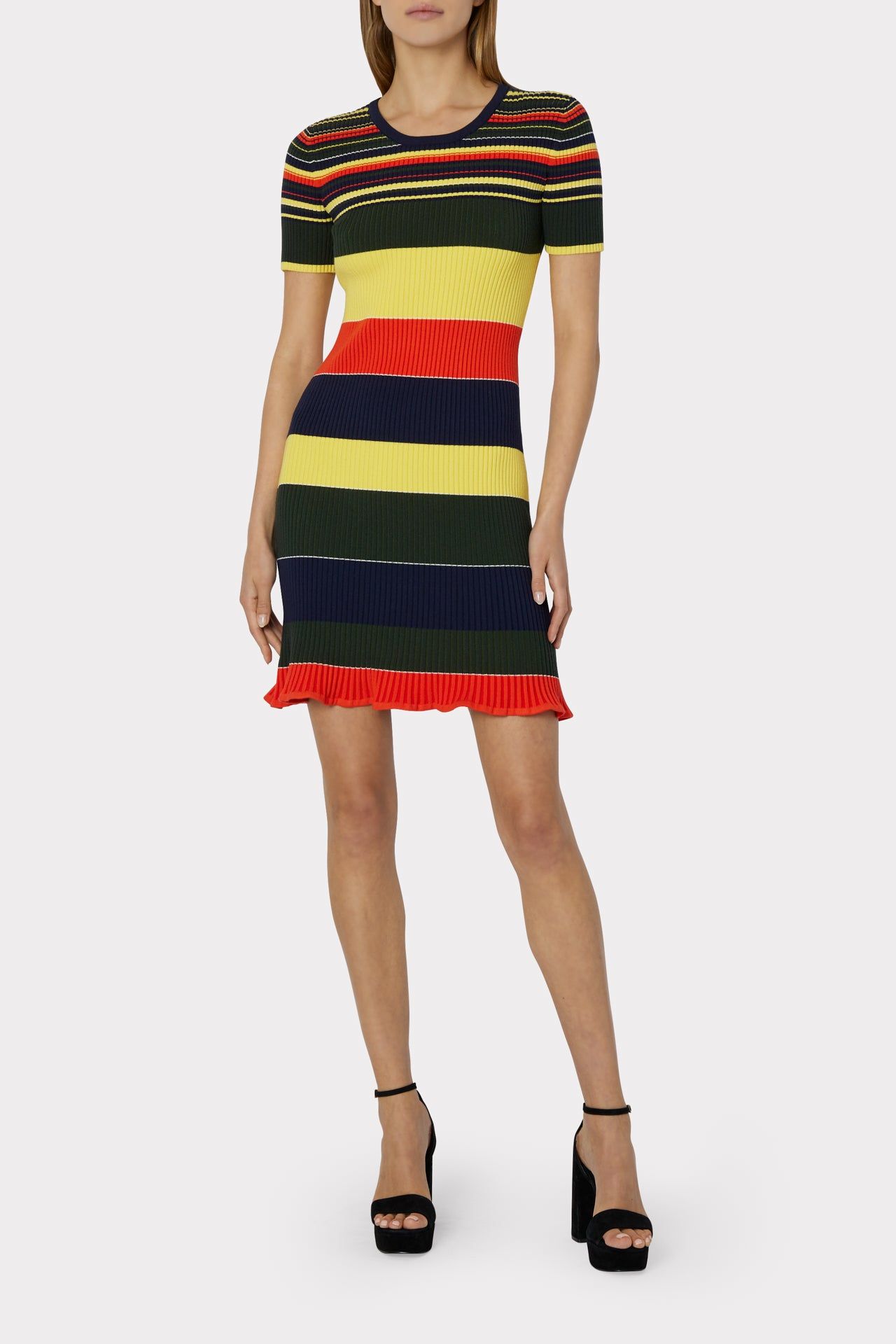 Multi Stripe Mermaid Flare Dress sold by Milly product image thumbnail 2