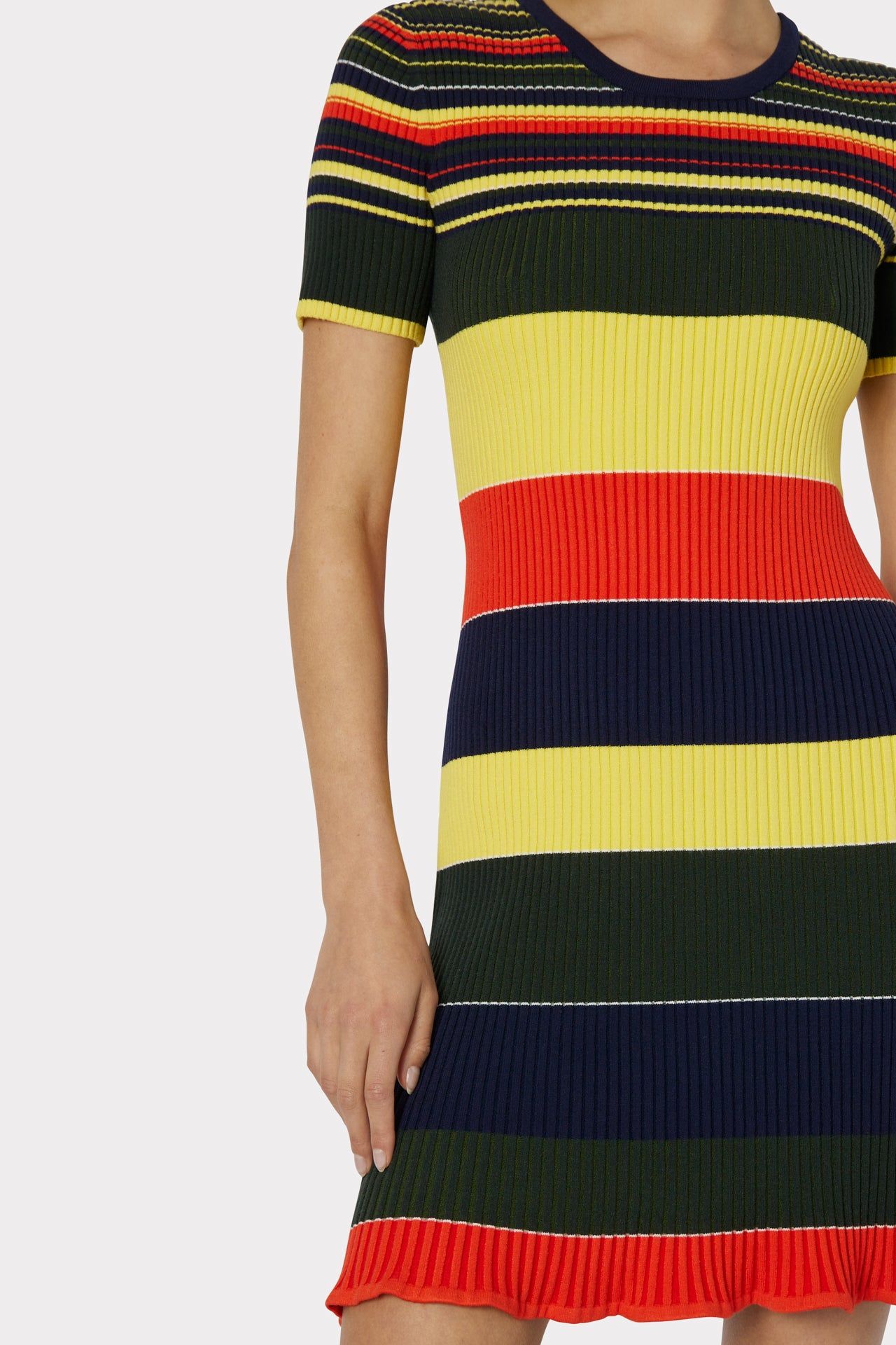 Multi Stripe Mermaid Flare Dress sold by Milly product image thumbnail 3