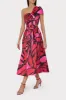 Juliet Dream Rose Taffeta Midi Skirt sold by Milly