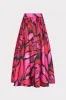 Juliet Dream Rose Taffeta Midi Skirt sold by Milly