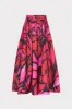 Juliet Dream Rose Taffeta Midi Skirt sold by Milly