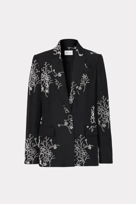 Alexa Beaded Embroidery Blazer made by Milly