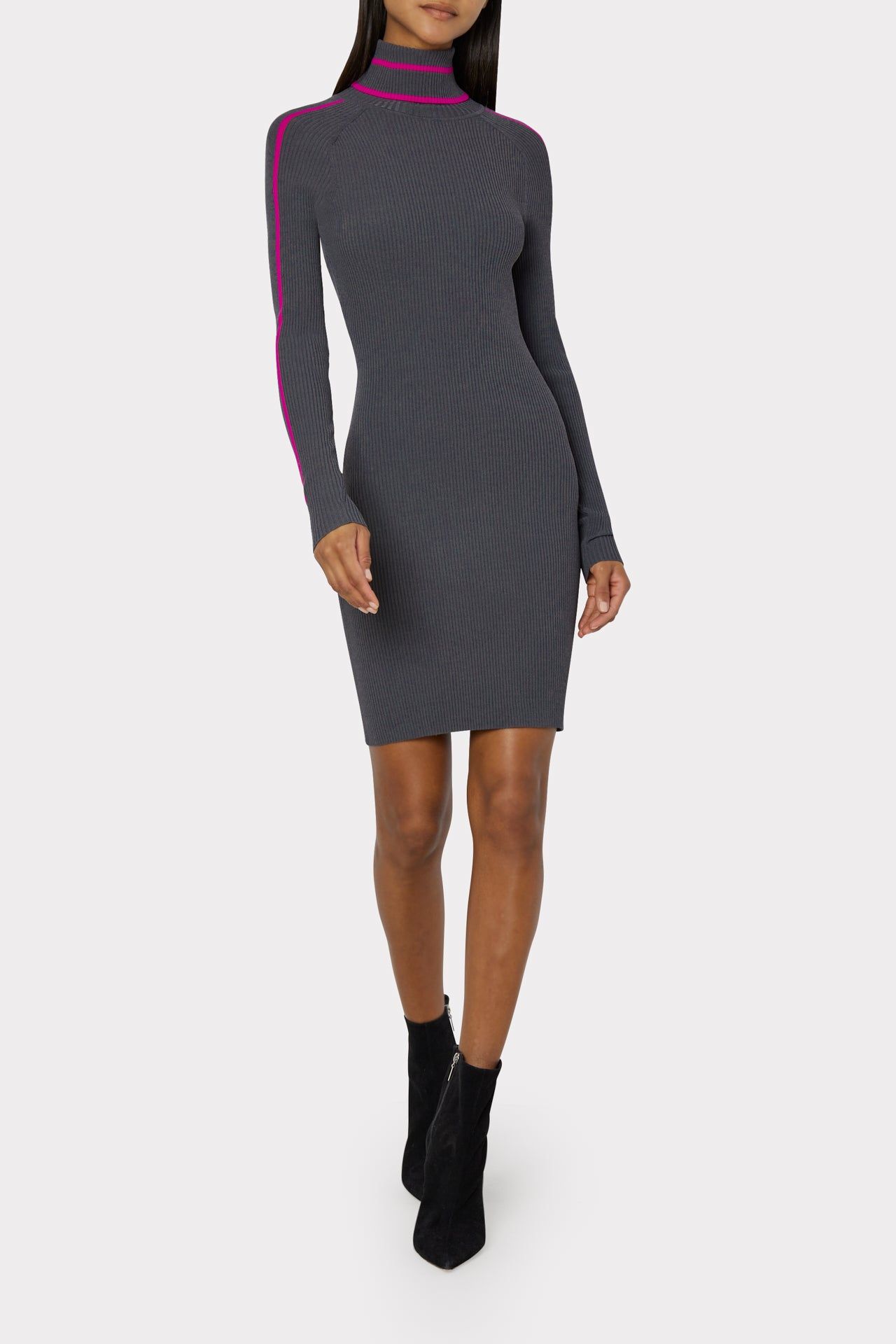 Racer Stripe Turtleneck Dress sold by Milly product image thumbnail 2