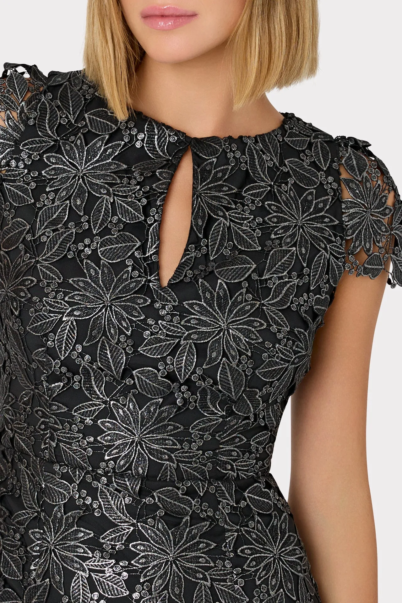 Shayna Foiled Lace Dress sold by Milly product image thumbnail 3