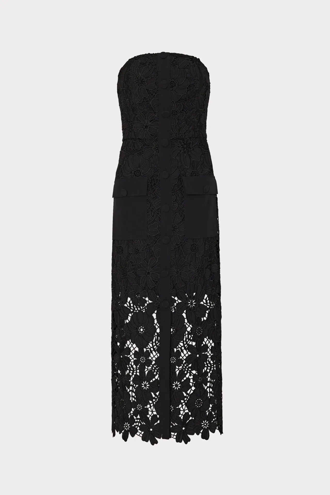 Adrienne Roja Lace Midi Dress sold by Milly