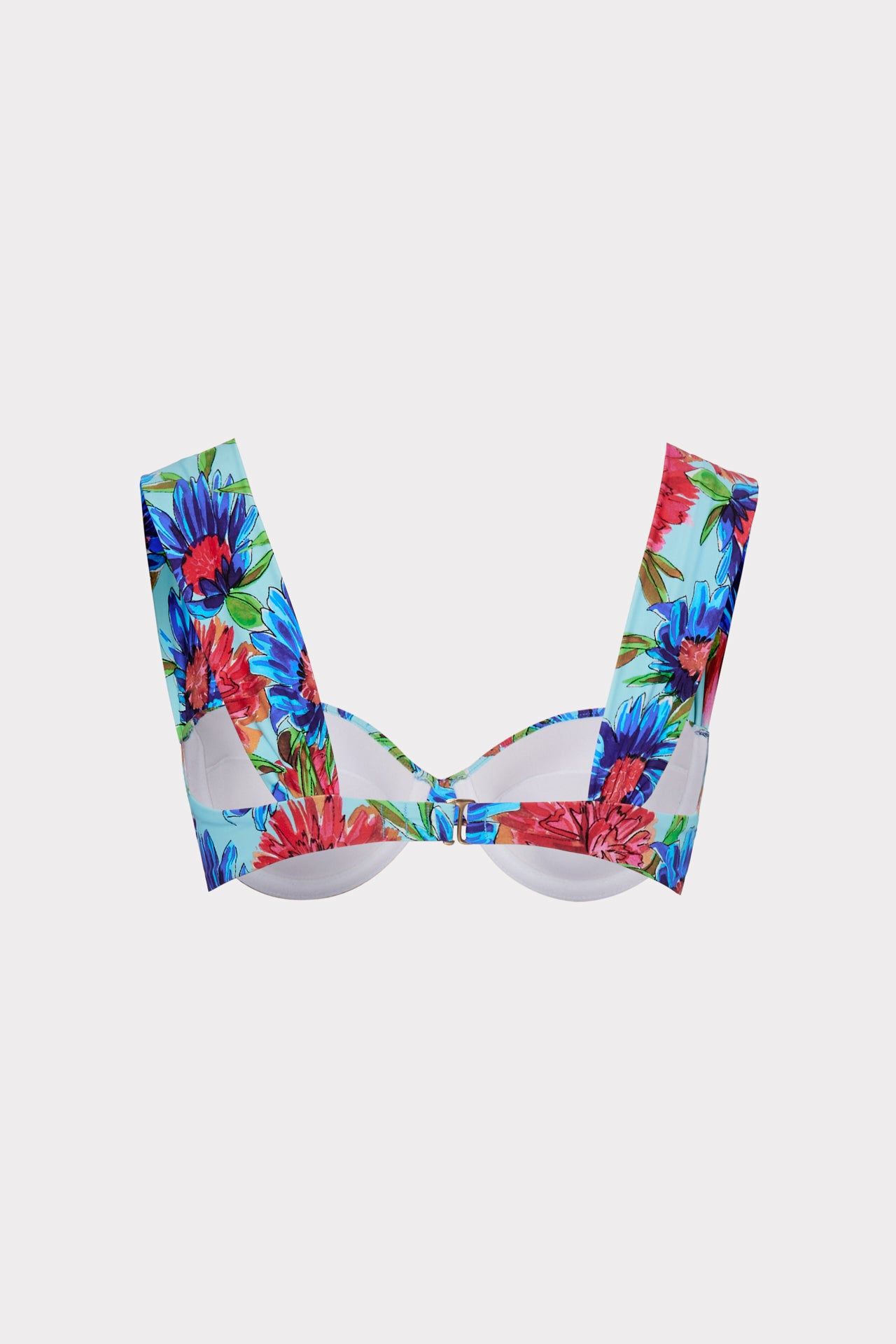 Painted Dahlia Print Underwire Bikini Top sold by Milly product image thumbnail 4
