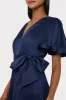 Ellie Satin Pleated Mini Dress sold by Milly