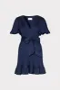 Ellie Satin Pleated Mini Dress sold by Milly