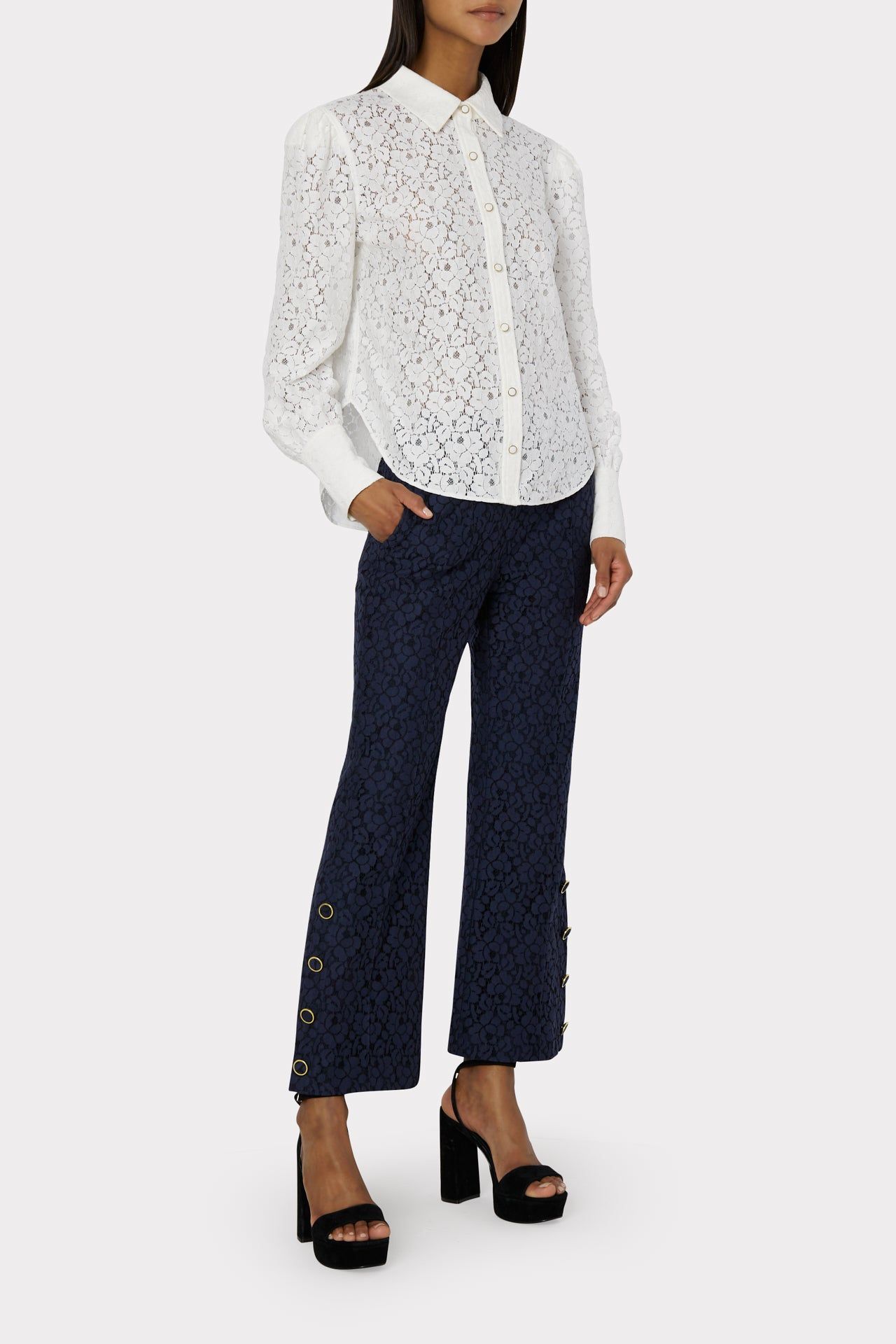 Harlow Cotton Lace Top sold by Milly product image thumbnail 2