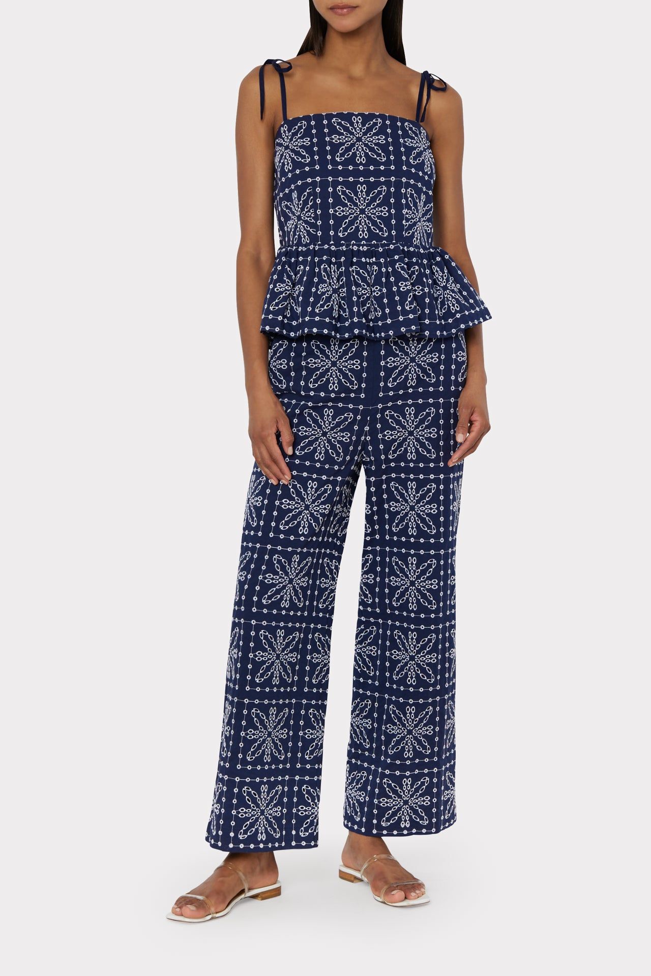 Marlowe Tile Eyelet Pants sold by Milly product image thumbnail 2