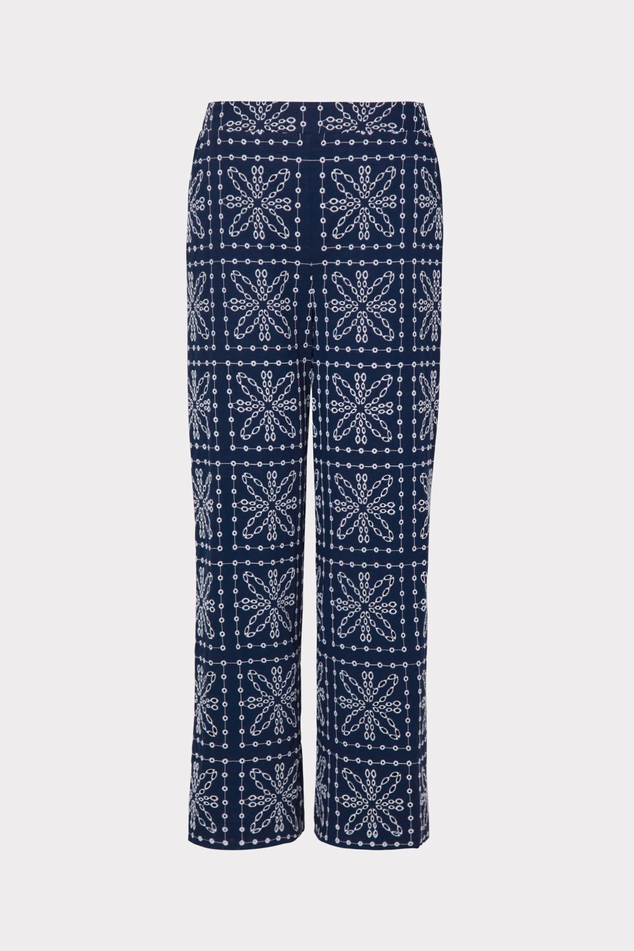 Marlowe Tile Eyelet Pants sold by Milly