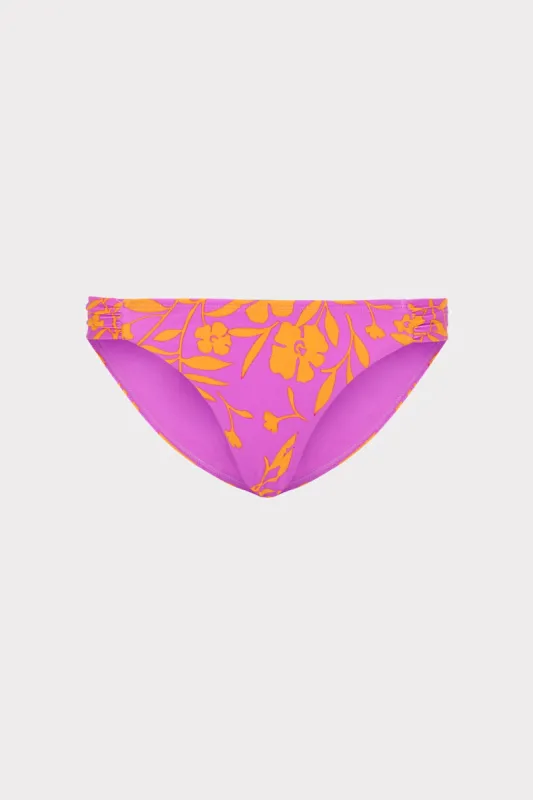 Marigold Aroma Ruched Sides Bikini Bottom sold by Milly
