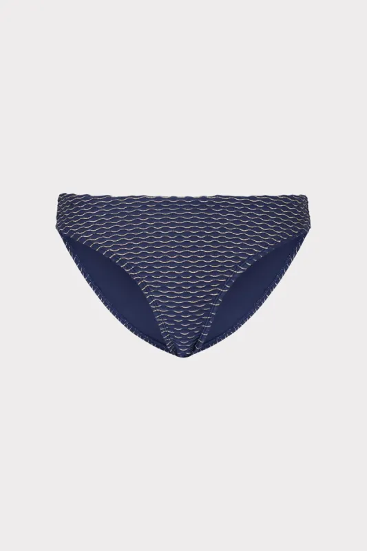 Margot Textured Waves Bikini Bottom sold by Milly