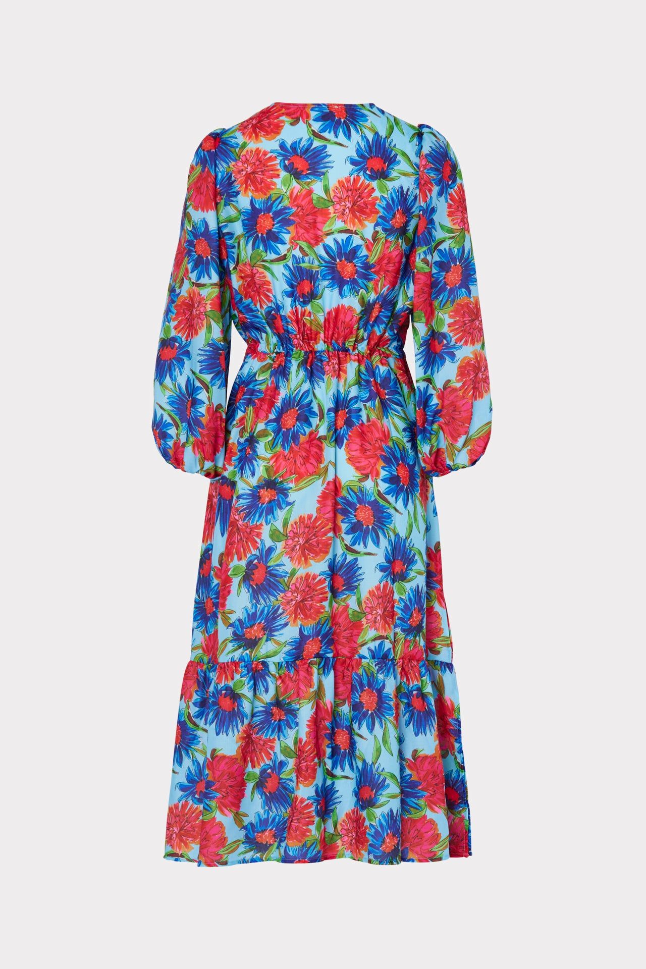 Fiona Painted Dahlia Print Dress sold by Milly product image thumbnail 4