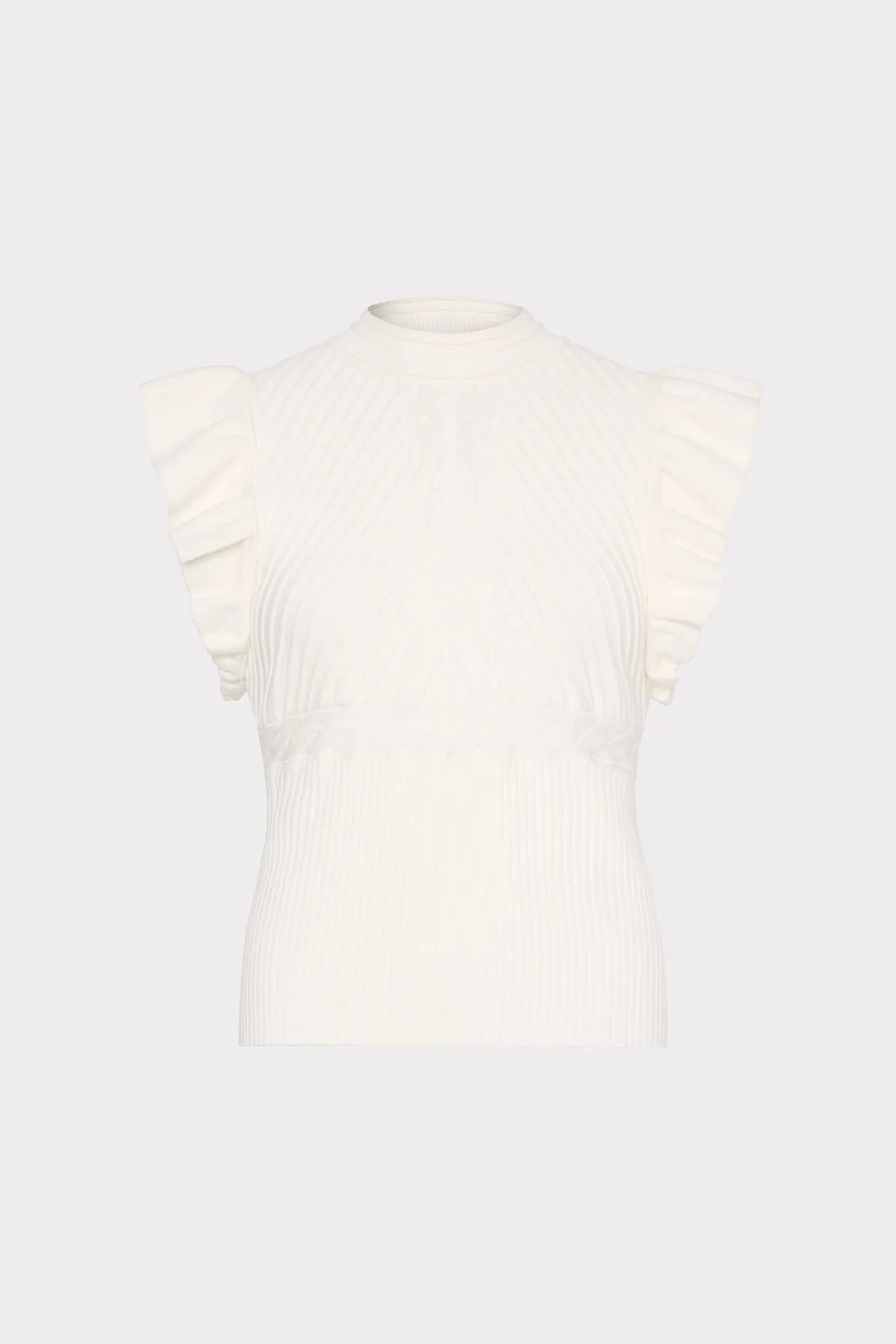 Kamila Flutter Sleeve Knit Top sold by Milly