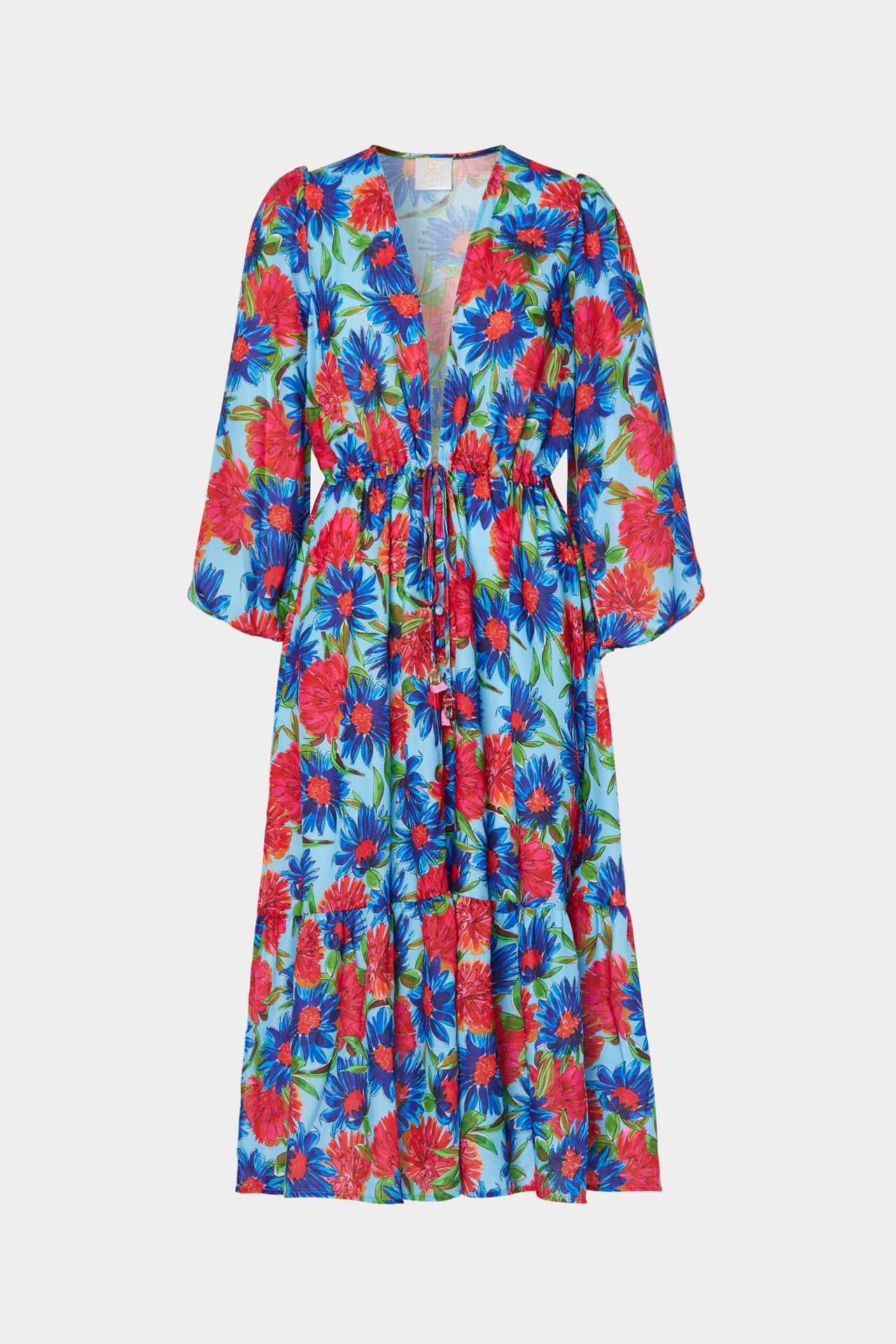 Fiona Painted Dahlia Print Dress sold by Milly