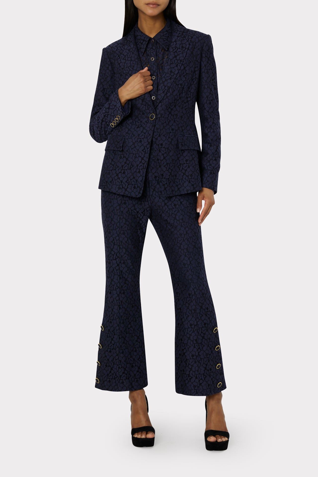Avery Cotton Lace Blazer sold by Milly product image thumbnail 2