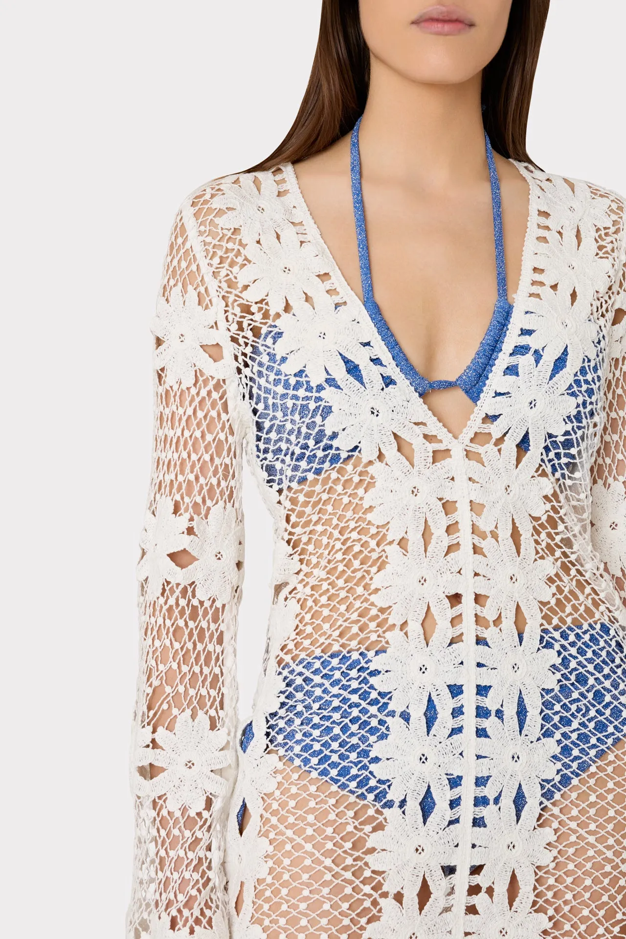 Floral Crochet Coverup Dress sold by Milly product image thumbnail 4