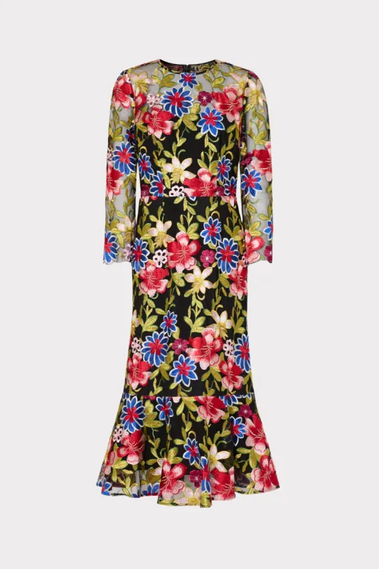 Rosalind Floral Embroidery Dress sold by Milly
