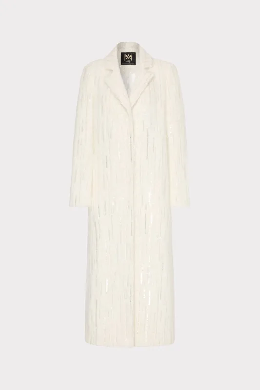 Embellished Faux Mohair Coat sold by Milly