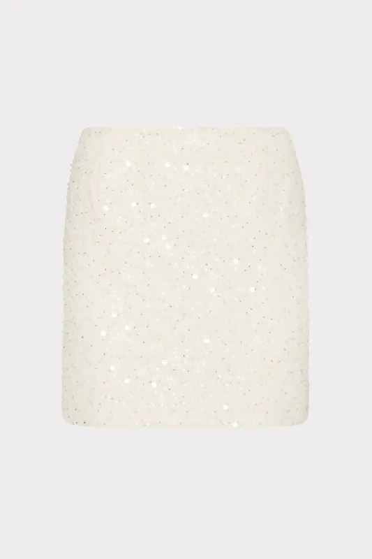 Beaded Tweed Modern Mini Skirt sold by Milly