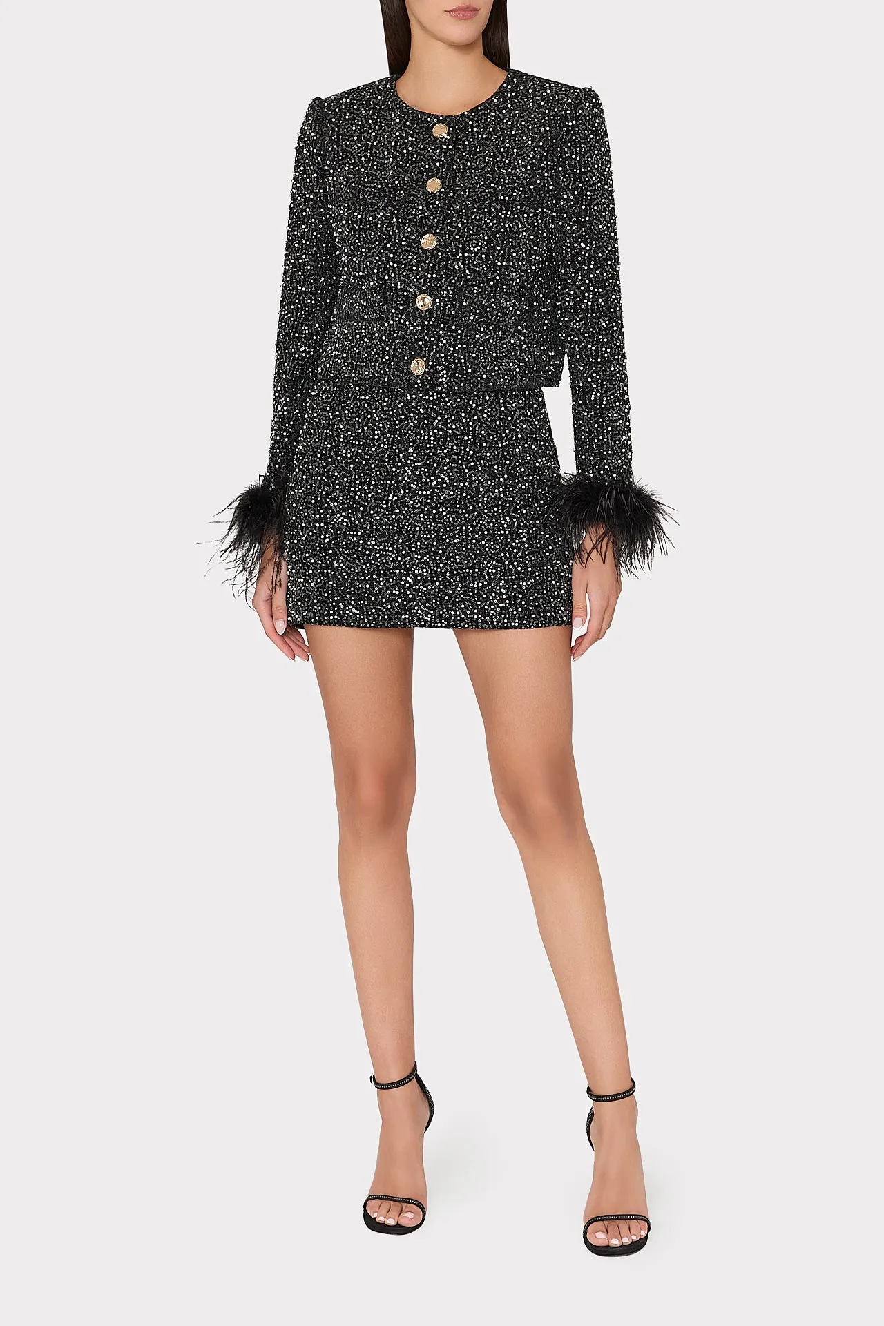 Beaded Tweed Modern Mini Skirt sold by Milly product image thumbnail 2