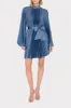 Nandi Mock Neck Pleated Dress sold by Milly