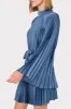 Nandi Mock Neck Pleated Dress sold by Milly