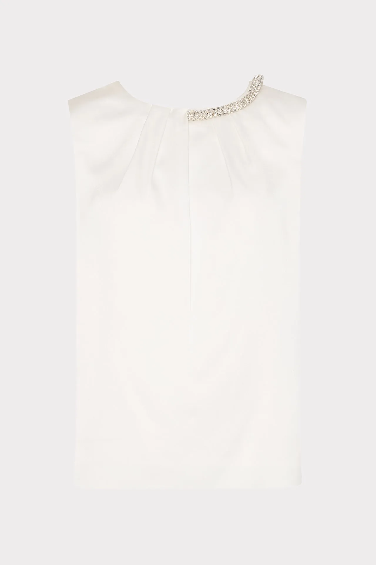 Lily Satin Crystal Embellished Top sold by Milly